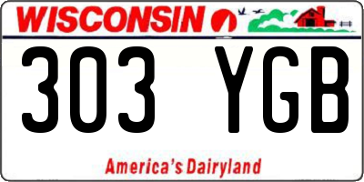 WI license plate 303YGB