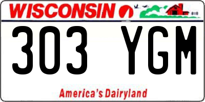 WI license plate 303YGM