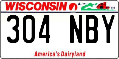 WI license plate 304NBY