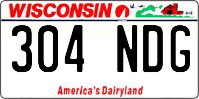 WI license plate 304NDG