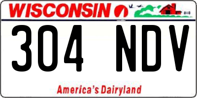 WI license plate 304NDV