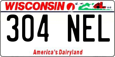 WI license plate 304NEL