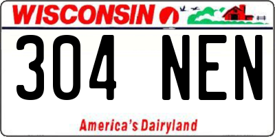 WI license plate 304NEN