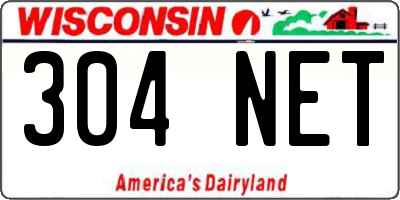 WI license plate 304NET