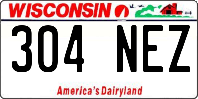 WI license plate 304NEZ
