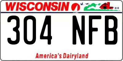 WI license plate 304NFB