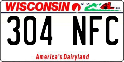 WI license plate 304NFC