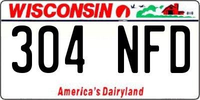 WI license plate 304NFD