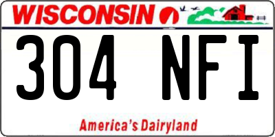 WI license plate 304NFI