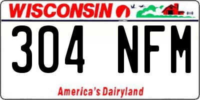 WI license plate 304NFM