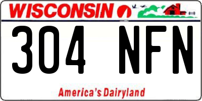 WI license plate 304NFN