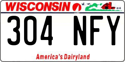 WI license plate 304NFY