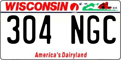 WI license plate 304NGC