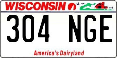 WI license plate 304NGE