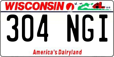 WI license plate 304NGI
