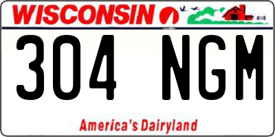 WI license plate 304NGM