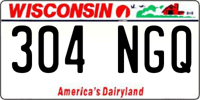 WI license plate 304NGQ