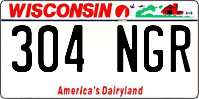 WI license plate 304NGR