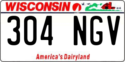 WI license plate 304NGV