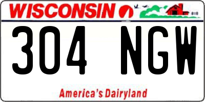 WI license plate 304NGW