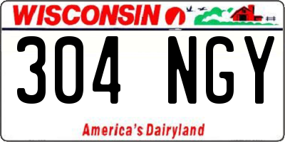 WI license plate 304NGY