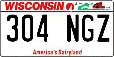 WI license plate 304NGZ