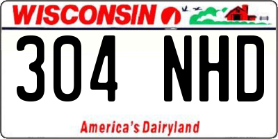 WI license plate 304NHD