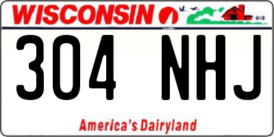 WI license plate 304NHJ
