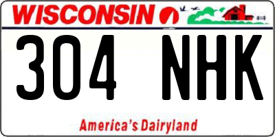 WI license plate 304NHK