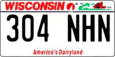 WI license plate 304NHN