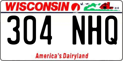 WI license plate 304NHQ