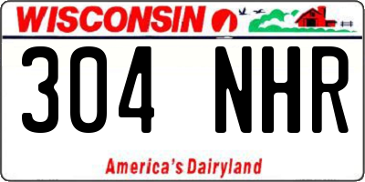 WI license plate 304NHR