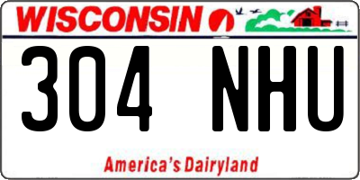 WI license plate 304NHU