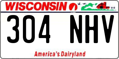 WI license plate 304NHV