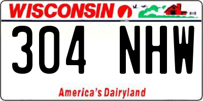WI license plate 304NHW