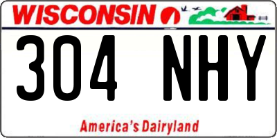 WI license plate 304NHY