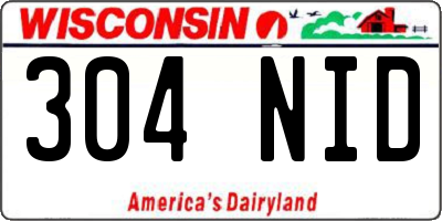 WI license plate 304NID