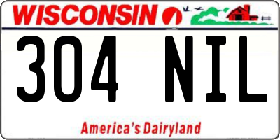 WI license plate 304NIL