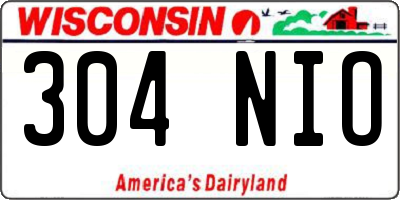WI license plate 304NIO