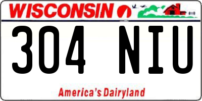 WI license plate 304NIU