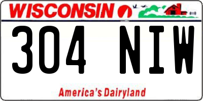 WI license plate 304NIW