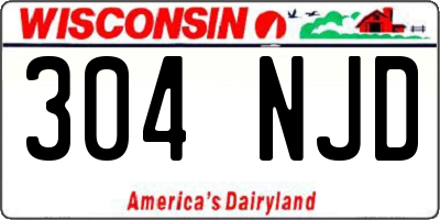WI license plate 304NJD