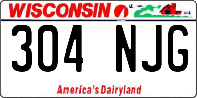 WI license plate 304NJG