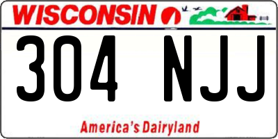 WI license plate 304NJJ