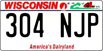 WI license plate 304NJP