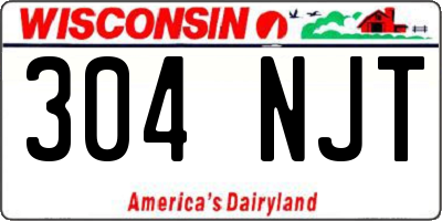 WI license plate 304NJT