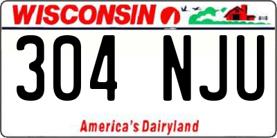 WI license plate 304NJU