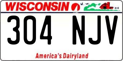 WI license plate 304NJV