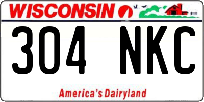 WI license plate 304NKC