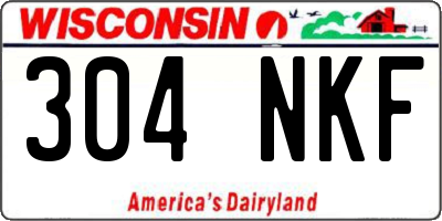 WI license plate 304NKF
